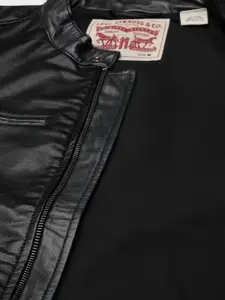 Levis Men Solid Biker Jacket