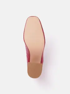 Allen Solly Snake Skin Textured Block Pumps