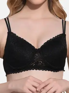 FIMS Floral Lace Full Coverage Underwired Lightly Padded All Dat Comfort Bra