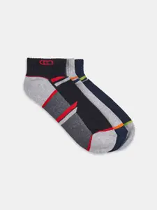 Ajile by Pantaloons Men Pack Of 3 Patterned Shoe Liner Socks