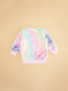 Pantaloons Baby Infant Girls Tie & Dye Cotton Sweatshirt