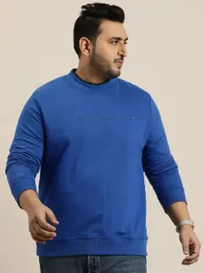 Sztori Men Plus Size Typography Printed Sweatshirt