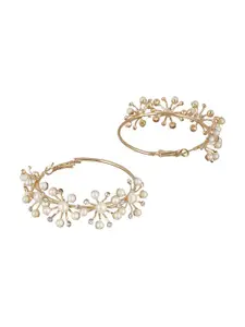 Jazz and Sizzle Gold-Toned Classic Hoop Earrings