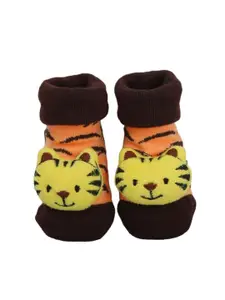 Yellow Bee Boys Pack Of 2 Patterned Ankle Length Anti-Skid Cotton Socks