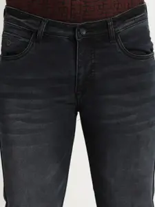 Turtle Men Narrow Mid Rise Clean Look Light Fade Tapered Fit Stretchable Jeans