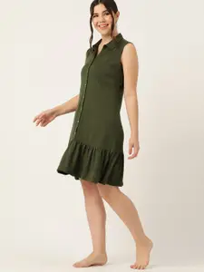 DressBerry Solid Regular Nightdress