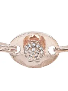 Anouk Women Rose Gold-Plated Brass American Diamond Kada Bracelet