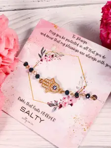 SALTY Evil Eye Hamsa Beaded & Studded Rakhi