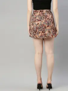 Sera Printed A-Line Mini Skirt