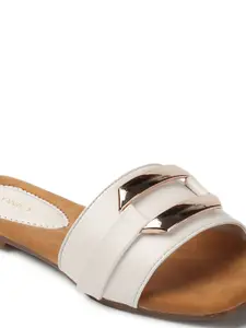 ICONICS Embellished Open Toe Flats