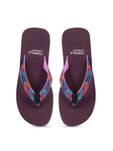 FORVELA Women Doctor Ortho Self Design Thong Flip-Flops