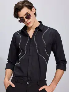 Snitch Classic Abstract Printed Casual Shirt