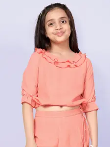 FASHION DREAM Girls Tie Up Top With Sharara