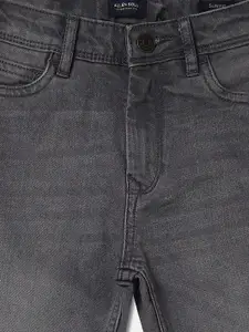 Allen Solly Junior Boys Grey Slim Fit Heavy Fade Stretchable Jeans