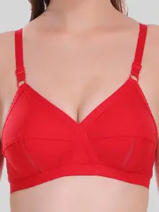 SELFCARE Pack Of 3 Everyday Rapid-Dry Cotton Bra With Full Coverage Seamless Non Padded