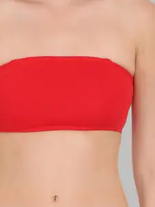 SELFCARE Pack Of 3 Sinker Non Padded Rapid-Dry Cotton Bandeau Bras With Full Coverage