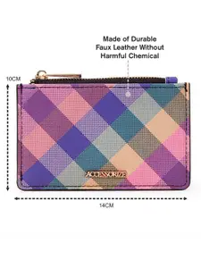 Accessorize London Jenny Check Printed Cardholder