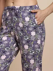 Van Heusen Women Floral Printed Mid-Rise Lounge Pants