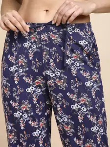 Van Heusen Women Floral Printed Mid-Rise Lounge Pants