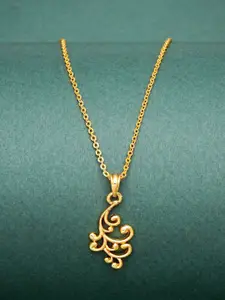 Ramdev Art Fashion Jwellery Gold-Plated Pendant With Chain