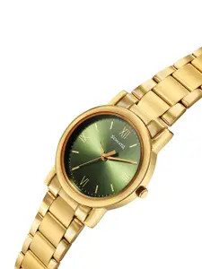 Sonata Men Classique Brass Dial & Stainless Steel Straps Analogue Watch-7987YM15W