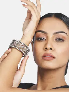 ATIBELLE Set Of 2 German Silver-Plated Oxidised Bangles