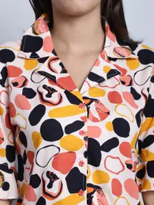 Claura Abstract Printed Night Suit