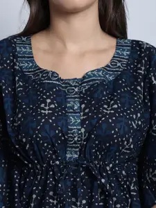 Claura Floral Printed Pure Cotton Night Suit