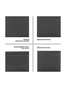 Tommy Hilfiger Textured Leather Two Fold Wallet