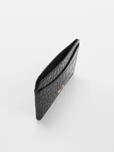 MANGO Women Croc Textured Card Holder