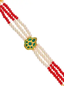 Silvermerc Designs Gold-Plated Pearls Wraparound Bracelet