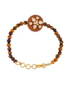 Silvermerc Designs Gold-Plated Kundan-Studded Wraparound Bracelet