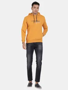 t-base Typography Printed Hooded Pullover Sweatshirt