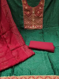 MANVAA Embroidered Unstitched Dress Material