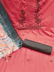 MANVAA Floral Embroidered Sequinned Unstitched Dress Material