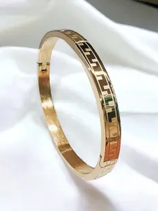 MYKI Women Gold-Toned Gold-Plated Kada Bracelet