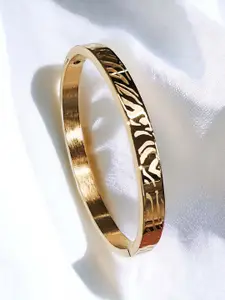 MYKI Women Gold-Toned Gold-Plated Kada Bracelet