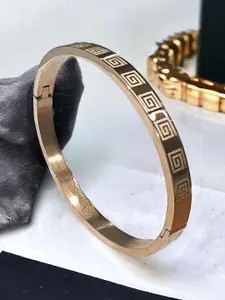 MYKI Women Rose Gold Rose Gold-Plated Kada Bracelet