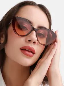 HAUTE SAUCE by  Campus Sutra HAUTE SAUCE by Campus Sutra Women Cateye Sunglasses with UV Protected Lens AW23_HSSG2263