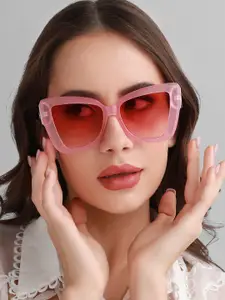 HAUTE SAUCE by  Campus Sutra HAUTE SAUCE by Campus Sutra Women Oversized Sunglasses with UV Protected AW23_HSSG2267