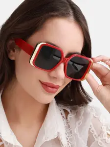 HAUTE SAUCE by  Campus Sutra HAUTE SAUCE by Campus Sutra Women Oversized Sunglasses With UV Lens AW23_HSSG2262