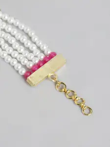 Anouk Women Brass Pearls Gold-Plated Wraparound Bracelet