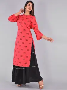 KALINI Ethnic Motifs Printed Regular Kurta with Skirt