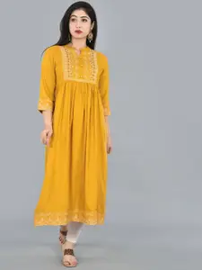 KALINI Floral Printed A-Line Kurta
