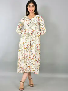 KALINI Floral Printed Midi Dress