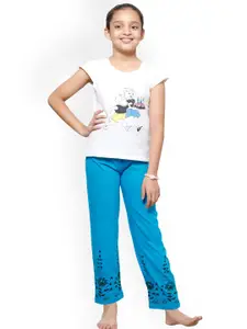 BAESD Girls Pack Of 2 Printed Pure Cotton Lounge Pants
