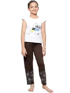 BAESD Girls Pack Of 4 Printed Pure Cotton Lounge Pants