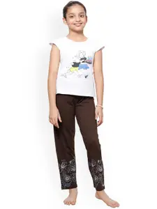 BAESD Girls Pack Of 5 Printed Pure Cotton Lounge Pants