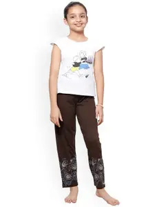 BAESD Girls Pack of 3 Bottom Printed Cotton Lounge Pants