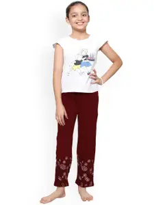 BAESD Girls Pack of 5 Bottom Printed Cotton Lounge Pants